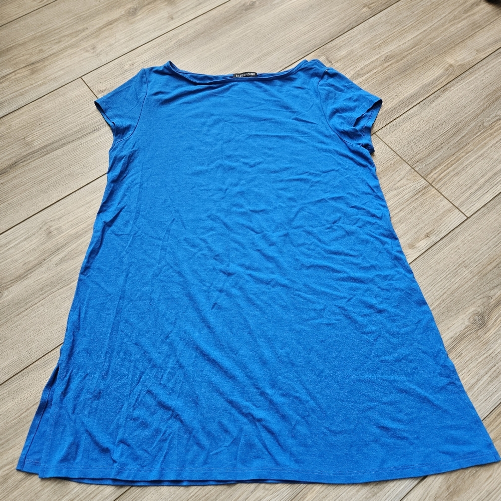 Eileen Fisher Blue Tunic Size Medium Top